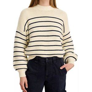 Alex Mill Cotton Button Back Crewneck Sweater